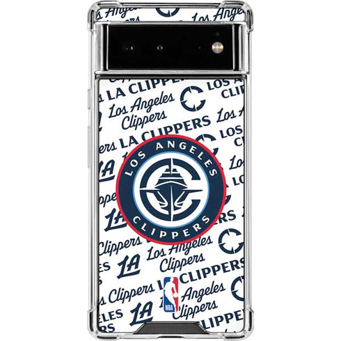 NBA Los Angeles Clippers Blast Text Google Pixel 6 Clear Case